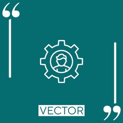 Poster - settings vector icon Linear icon. Editable stroked line