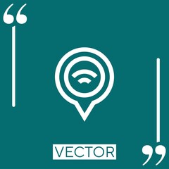 Poster - share vector icon Linear icon. Editable stroked line