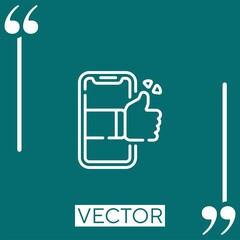 Poster - smartphone vector icon Linear icon. Editable stroked line
