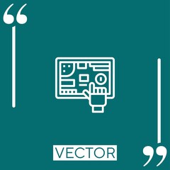 Fototapete - strategy game vector icon Linear icon. Editable stroked line