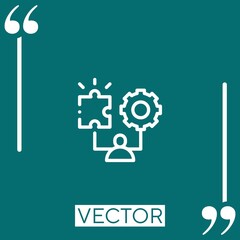 Fototapete - strategy vector icon Linear icon. Editable stroked line