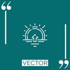 Poster - sunrise vector icon Linear icon. Editable stroked line