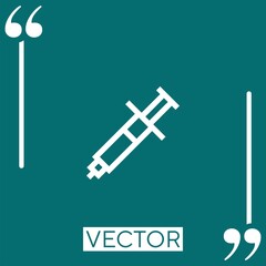 Poster - syringe vector icon Linear icon. Editable stroked line
