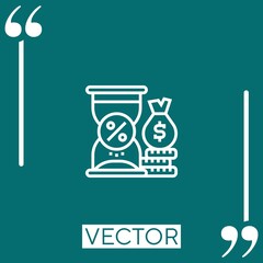 Poster - taxation vector icon Linear icon. Editable stroked line
