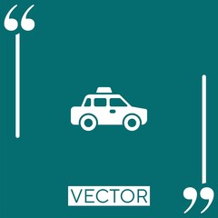 Poster - taxi vector icon Linear icon. Editable stroked line