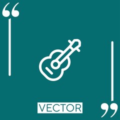 Poster - ukulele vector icon Linear icon. Editable stroked line