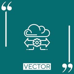 Poster - upgrade vector icon Linear icon. Editable stroked line