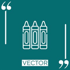 Poster - crayons vector icon Linear icon. Editable stroked line