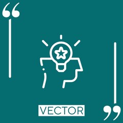 Poster - creativity vector icon Linear icon. Editable stroked line