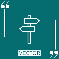 Poster - direction vector icon Linear icon. Editable stroked line