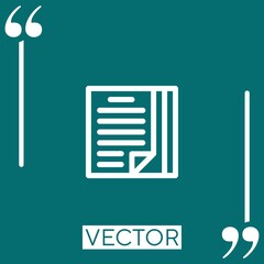 Fototapete - file vector icon Linear icon. Editable stroked line