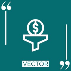 Poster - filter vector icon Linear icon. Editable stroked line