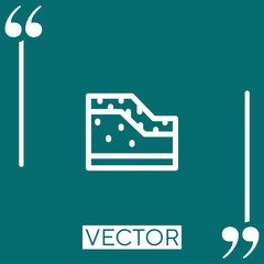 Poster - geology vector icon Linear icon. Editable stroked line