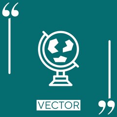 Poster - globe vector icon Linear icon. Editable stroked line