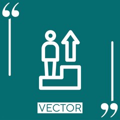 Poster - promotion vector icon Linear icon. Editable stroked line