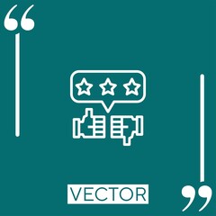Poster - rating vector icon Linear icon. Editable stroked line