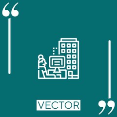 Poster - remote vector icon Linear icon. Editable stroked line
