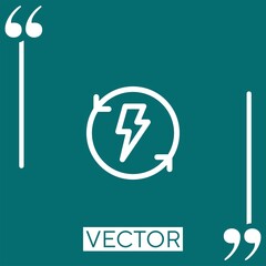 Poster - renewable energy vector icon Linear icon. Editable stroked line