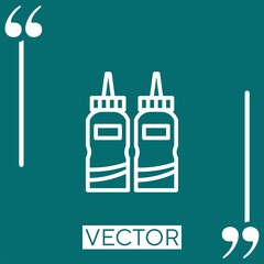 Poster - sauce vector icon Linear icon. Editable stroked line