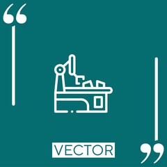 Poster - robot arm vector icon Linear icon. Editable stroked line