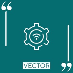 Poster - setting vector icon Linear icon. Editable stroked line
