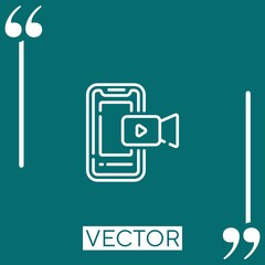 Poster - smartphone vector icon Linear icon. Editable stroked line