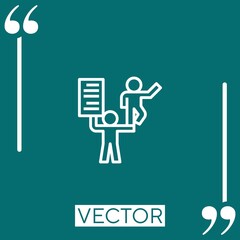 Poster - success vector icon Linear icon. Editable stroked line