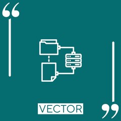 Poster - sync vector icon Linear icon. Editable stroked line