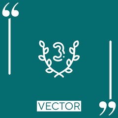 Poster - third prize vector icon Linear icon. Editable stroked line
