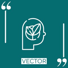 Poster - thought vector icon Linear icon. Editable stroked line