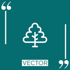Poster - tree vector icon Linear icon. Editable stroked line