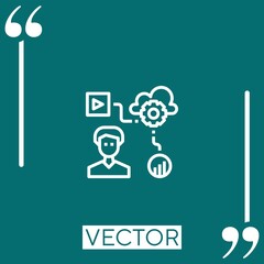 Poster - user interface vector icon Linear icon. Editable stroked line