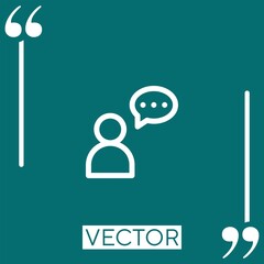 Poster - user vector icon Linear icon. Editable stroked line