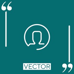 Poster - user Linear icon. Editable stroke line