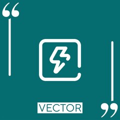 Poster - electricity Linear icon. Editable stroke line