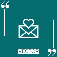Poster - email vector icon Linear icon. Editable stroked line