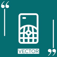 Poster - smartphone vector icon Linear icon. Editable stroked line