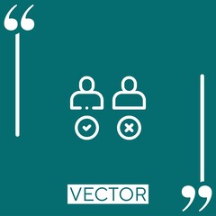 Poster - choice vector icon Linear icon. Editable stroked line