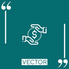 Poster - coin   vector icon Linear icon. Editable stroked line