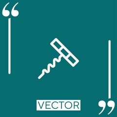 Poster - corkscrew vector icon Linear icon. Editable stroked line