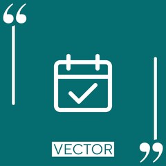 Poster - date vector icon Linear icon. Editable stroked line