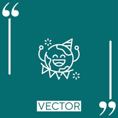 Poster - earth day   vector icon Linear icon. Editable stroked line
