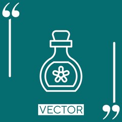 Poster - essential oils vector icon Linear icon. Editable stroked line