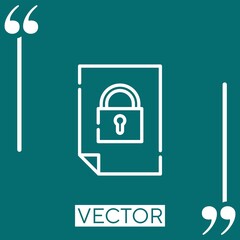 Fototapete - file vector icon Linear icon. Editable stroked line