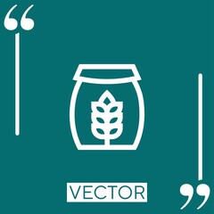 Poster - flour vector icon Linear icon. Editable stroked line