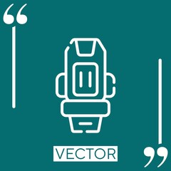 Poster - seat vector icon Linear icon. Editable stroked line