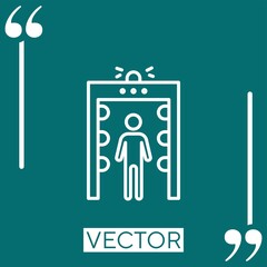Poster - security vector icon Linear icon. Editable stroked line