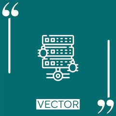 Poster - server vector icon Linear icon. Editable stroked line