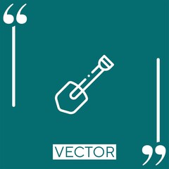 Poster - shovel vector icon Linear icon. Editable stroked line
