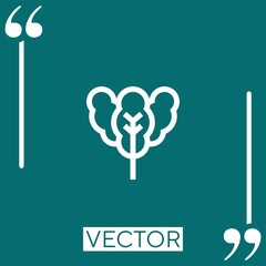 Poster - spinach vector icon Linear icon. Editable stroked line